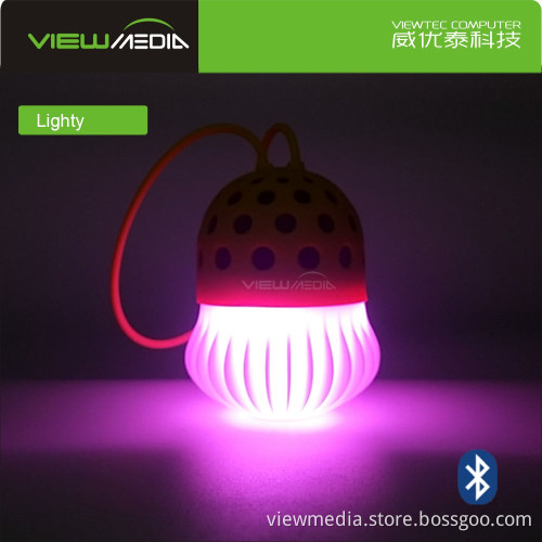 Good price music mini cartoon christmas gift led light wireless speaker with Bluetooth
